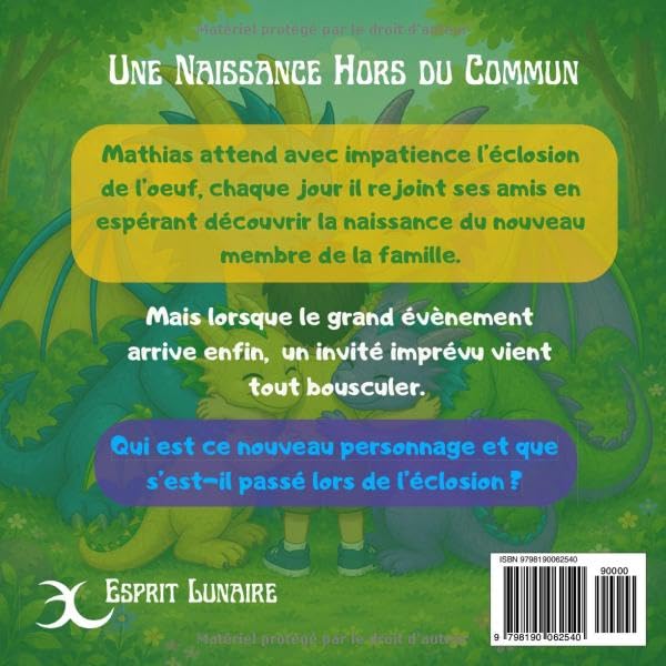 Résumé au dos du livre Une Naissance Hors du Commun